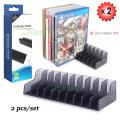【Bestseller Alert】 2 pcs/Pack PS4 Slim Pro Game Accessories Disk Stand Storage Bracket PS 4 Discs Holder for Sony Playstation 4 Game Disc Rack.