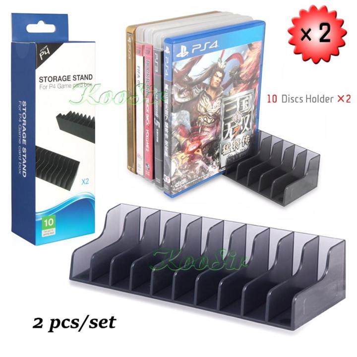 【Bestseller Alert】 2 pcs/Pack PS4 Slim Pro Game Accessories Disk Stand Storage Bracket PS 4 Discs Holder for Sony Playstation 4 Game Disc Rack