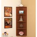 Wall corner show piece stand melamine board/Height 30inch,Length 6inch and Deep 6inch. 