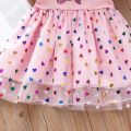 2023 New Summer Girls Dress Cotton Cartoon Unicorn Splicing Mesh Party Princess Dresses For 2-6 Years Girls Birthday Clothes.