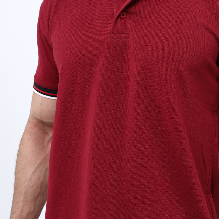 Maroon%20Color%20Polo%20White%20T-Shirt%20For%20Men%20Stylist%20New%20Premium%20Quality%20%20By%20RKS%20Mega%20Mall%20-%20Image%202