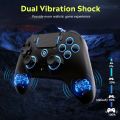QRD Spark N5 Wireless Controller for PS4 PS3 PS2 IOS Android PC Hall Effect 9-color LED lights Vibration effect PS4 Gamepad.