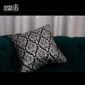 Silver Sparkle Cushion Cover, Silver & Black, (14"x14") Only Cover.
