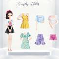 14.5*10cm Paper Magnetic Princess Dress Up Paper Doll Pretend Play Toy Encourage Creation Funny Clothes Dress Up Puzzle Game. 