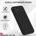 Samsung Galaxy A54 Premium Silicone Matte Soft Phone Case - Black. 