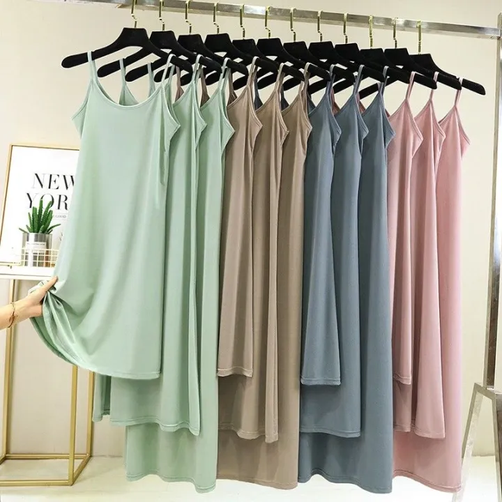 Ice%20Silk%20Suspender%20Skirt%20for%20Women%20Summer%20Inner%20Wear%20Bottoming%20Skirt%20Plus%20Size%20Plus%20Size%20Ladies%20High%20Waist%20Slim%20Looking%20Dress%20Loose%20Long%20Dress%20-%20Image%205