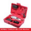 NORMAL CHARGER Mini Drill Machine DC12V  12000RPM PCB Drill Set With Adapters Electric Hand Drill Set  Micro Electric Grinder Milling Polishing Engraving Cutting Tool. 