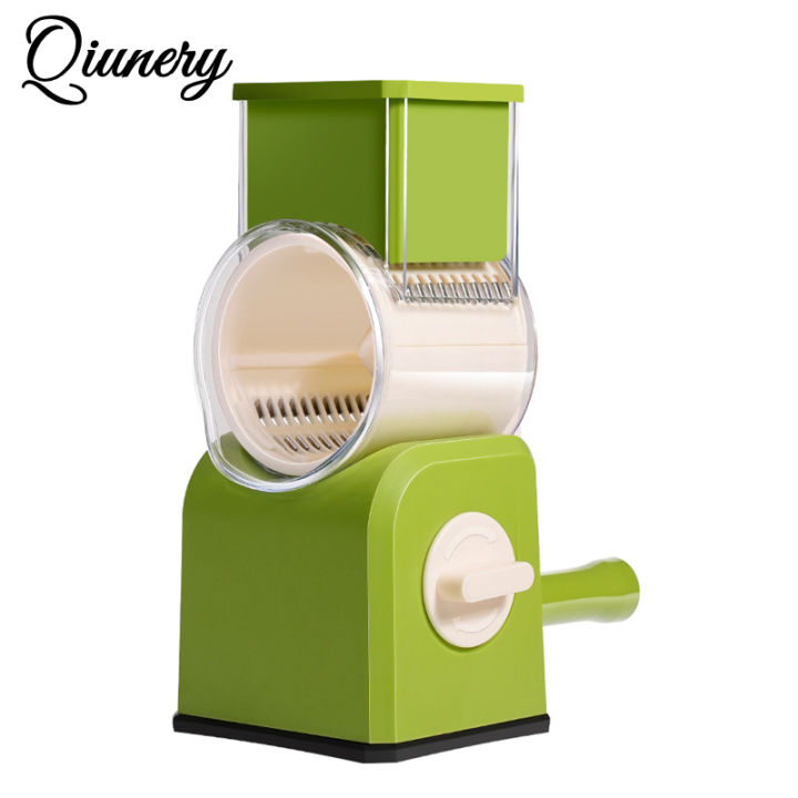Qiunery Electric Cheese Grater, ABS Whirlwind Vegetable Cutting Household Vegetable Cutting Tool, Multi-Purpose Cheese Shredder Chopper For Vegetable, Cheese, Fruits Hand Cranked Drum Tool
