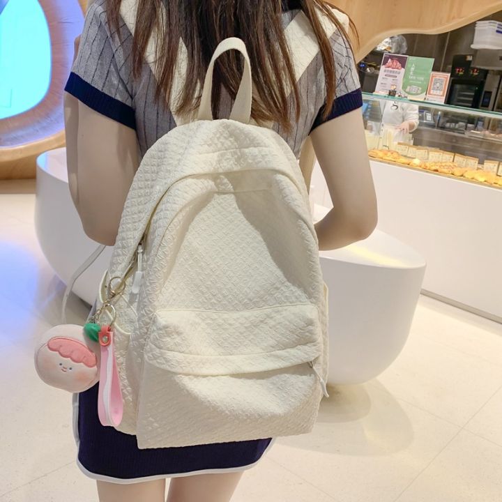 2023 summer new simple large-capacity student school bag outdoor travel tide Korean version of small fresh women's backpack