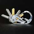 Versatile -Portable Compact Stainless Steel Key Ring Multi-functional Smart Holder Keys Organizer Clip Key Chain Pocket ool- Avant-garde.