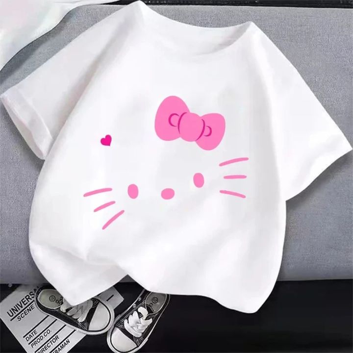 korean%20Hello%20Kitty%20Children%20Clothing%20Anime%20Sanrio%20Girls%20T-shirt%20Cartoon%20Melody%20Kuromi%20Summer%20Cute%20Top%20Cotton%20Kids%20Short%20Sleeves%20-%20Image%206