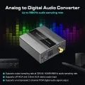 Analog to Digital Audio Converter RCA to Optical with Optical Cable Audio Digital Toslink and Coaxial Audio Adapter. 