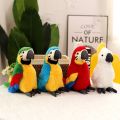 25cm Lifelike Parrot Plush Toy Simulation Macaw Doll Cartoon Stuffed Bird Animal Plush Doll Birthday Gift for Kids Home Decor.