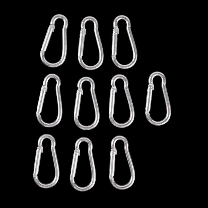 10Pcs%20No.4%20Gourd-shaped%20Alloy%20Spring%20Hook%20Outdoor%20Safety%20Buckle%20Connecting%20Ring%20for%20Camping%20Hiking%20DIY%20-%20Image%202