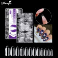 Monja 504Pcs/Box Acrylic False Nails Transparent Full Cover Ultrathin Fake Nails UV Gel Extension Builder Nail Accessories. 