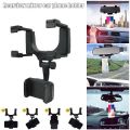 360° Rotating Car Rearview Mirror Mount Phone Holder - Convenient Bracket for Smartphones. 