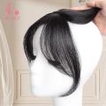 【NEW】 Bliss Anti Static Bangs Wig Natural 3D French Bangs Hair Extensions, Black/Brown Side Bangs Clip in Hairpieces for Women. 