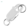 7x925 Lobster Claw Clasps with Loop for Keychain Jewelry Finding. 