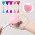 Bear Double Head Facial Mask Brush Silicone Applicator Spoon Spatula Stirring Stick Women Skin Face Cleansing Care Home Makeup Tools. 
