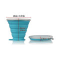 Portable Foldable Collapsible outdoor Travel Silicone Coffee Cup with cover folding water - Coffee Mug - Coffee Mug. 