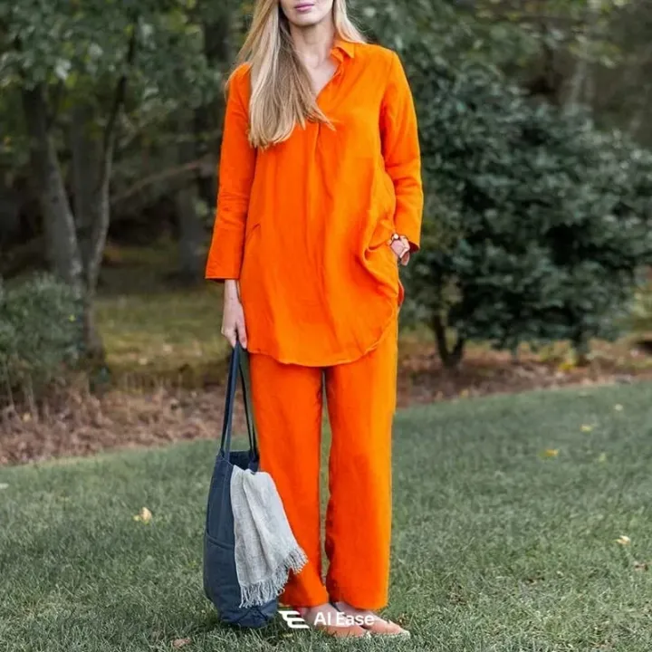 Cotton%20Linen%20Co-Ord%20Set%20%E2%80%93%20Comfortable%20Shirt%20Top%20&%20Straight%20Pants%20-%20Image%205