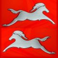 2pcs Apache Horse Bike Logo Model Emblem 3D Chrome Sticker(Silver) for TVS Apache (Both Side of Petrol Tank). 