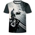 Summer fashion O-collar men's T-shirt DJ scene disco 3D printed casual T-shirt men's Asian size 100-6xl T-shirts for men.