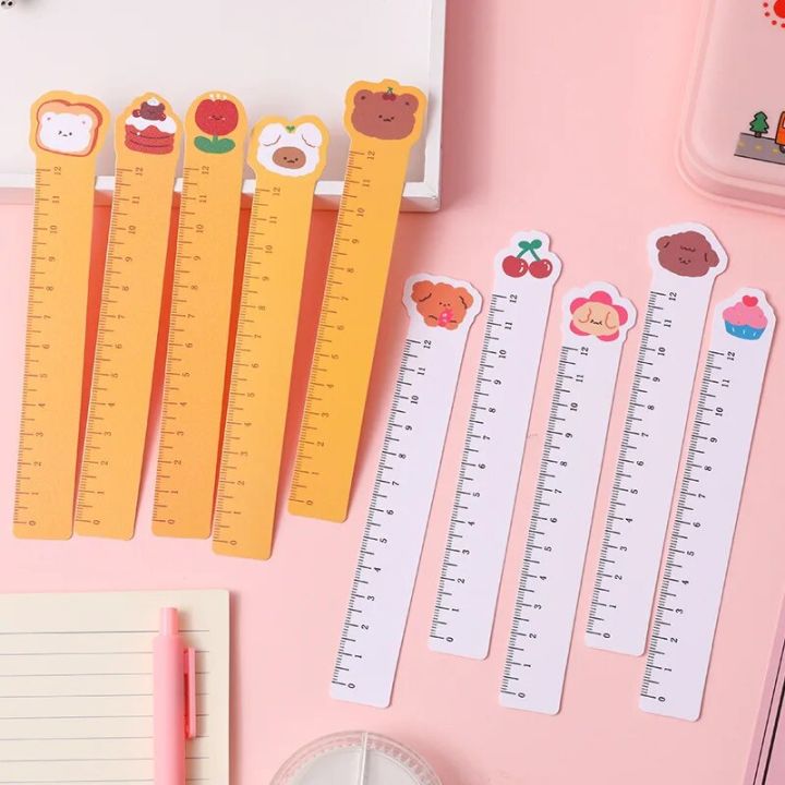 5pcs%20Cartoon%20Pet%20Straight%20Ruler%20Bookmarks%20Painting%2012cm%20Scale%20Ruler%20Bendable%20Learn%20Kawaii%20Stationery%20Office%20School%20Supplies%20-%20Image%203