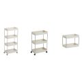 Storage Rack Kitchen Slim Slide Tower Wheels Space Shelf 3-Layer. 