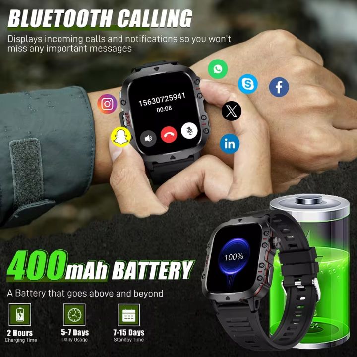 Timack%C2%AE%20Q11%20Smart%20Watch%201.96inch%20Large%20Screen%20HD%20Bluetooth%20Call%20Voice%20Assistant%20Men%20Smartwatch%20Sports%20Fitness%20Tracker%20-%20Image%204