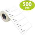 500pcs/roll Kitchen Stickers Refrigerator Freezer Food Storage Date Content Labels Handwritten Convenience Label Sticker for Container Bag Jar Packing.
