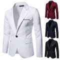 Blazer Long Sleeve Pockets Lapel Suit Coat.