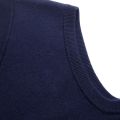 Men Flat Knit Vest 6.5% Wool Sleeveless Sweater Jacket Buttons Down Pockets V Neck Solid Basic Cardigan Male Fashion 00169069.