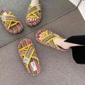 【Wenlu Deer Pet Pink】Fashion Ethnic Style Slippers Women2023New Spring and Summer Outer Wear Flat Breathable Shoes.