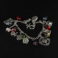 【Daily Necessities For Anyone Store】TV Stranger Bracelet for Women Cycle Axe Bottle Pendant Jewelry Zinc Alloy Bracelets Girls Gift.
