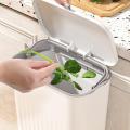 Kitchen Trash Can With Lid Wall Mounted Hanging Trash Bin Litter Holder Cabinet Door Bathroom Garbage Bin Counter Bins Dustbin. 
