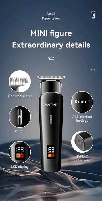 Kemei KM 1113 Professional Rechargeable Hair Clipper Hair Cutting Machine and Electric Shaver.