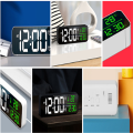 LED Digital Alarm Clock Snooze Mirror Voice Control Touch Dual Mode Digital Clock. 