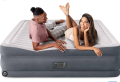 Intex 18 Inflatable Elevated Air Mattress Bed w/Built In Pumper. 