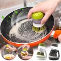 Dishwasher Soap Dispensing Palm Brush With Storage - Lifestyle Mall. 