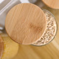 Eco-friendly Glass jar Sleek Transparent Bamboo lid Airtight Versatile Sealed canister for Kitchen accessories Loose tea. 