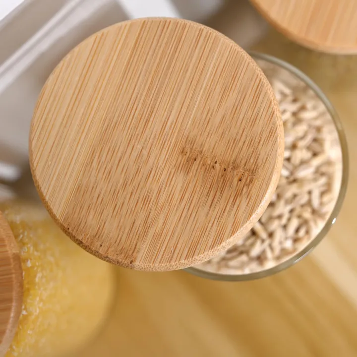 Eco-friendly%20Glass%20jar%20Sleek%20Transparent%20Bamboo%20lid%20Airtight%20Versatile%20Sealed%20canister%20for%20Kitchen%20accessories%20Loose%20tea%20-%20Image%207