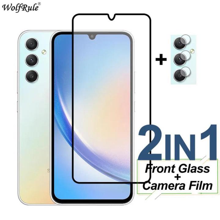 Samsung Galaxy A14/ A34/ A54 2in1 Combo Pack (Front Tempered Glass+ Camera Lens Film)