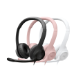 Logitech H390 Wired On Ear Headset for PC/Laptop, Stereo Headphones with Noise Cancelling Microphone, USB-A, In-Line Controls, Works with Chromebook. 