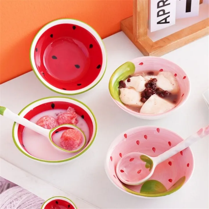 Large%20Cereal%20Bowl%20Scoop%20Watermelon%20Strawberry%20Shaped%20Hand%20Painted%20Ramen%20Spoon%20Long%20Handle%20Cute%20Kitchen%20-%20Image%202