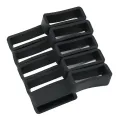 20x Silicone Watchband Strap Loops Black Watch Strap Holder Fastener Rings, Wristwatch Keeper Retainer Smart Watch Band Repair , 12mm 18mm. 