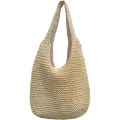 Woven Straw Straw Bag Fashionable Versatile Lightweight Shoulder Bag Large Capacity Tote Bag for Summer Vacation Beach Travel Daily Use.