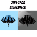 Folding 12 bone fully automatic umbrella for men, large size, two person, women, sunny and rainy dual-purpose sunshade, sun prot.