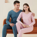 Sunnyheart Underwear Top Pants Long Sleeve Traceless Warmth Thermal Underwear Set. 