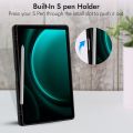 Robustrion Cover for Samsung Tab S9 FE Plus 12.4" Cover Case Flip Stand Back Case Cover [S Pen Holder] for Samsung Galaxy Tab S9 Plus/Tab S9+ Cover Tablet Cover with [Auto Sleep/Wake]-Black/Navy Blue. 